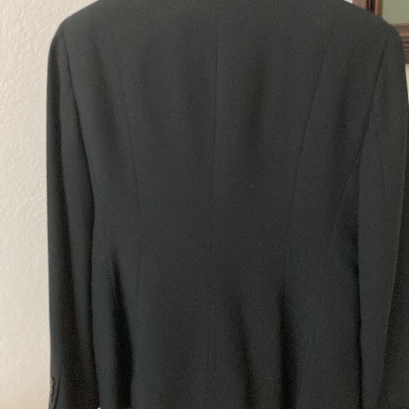 Armani Collezioni Vintage Black Long Blazer Size Medium - Picture 7 of 9